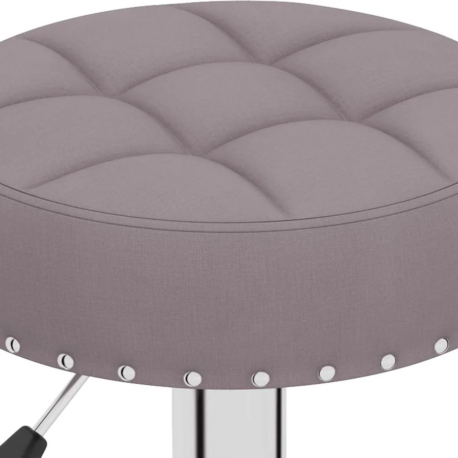Tabourets de bar lot de 2 taupe tissu - 7