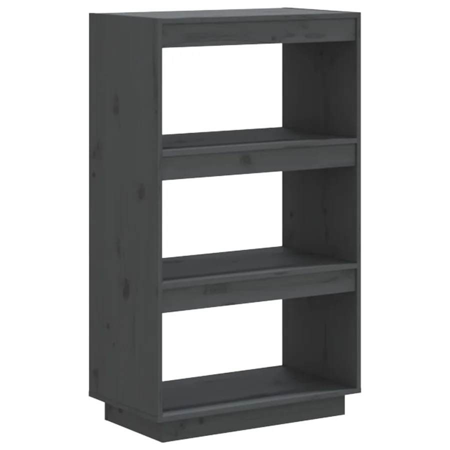 Bibliothèque/Séparateur de pièce Gris 60x35x103 cm Pin massif - 2