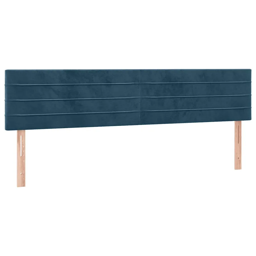 Têtes de lit Bleu foncé 200 x 5 x 78/88 cm Velours - 2
