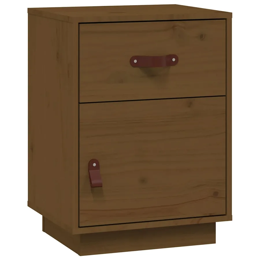 Tables de chevet 2pcs Marron miel 40x34x55cm Bois de pin massif - 5