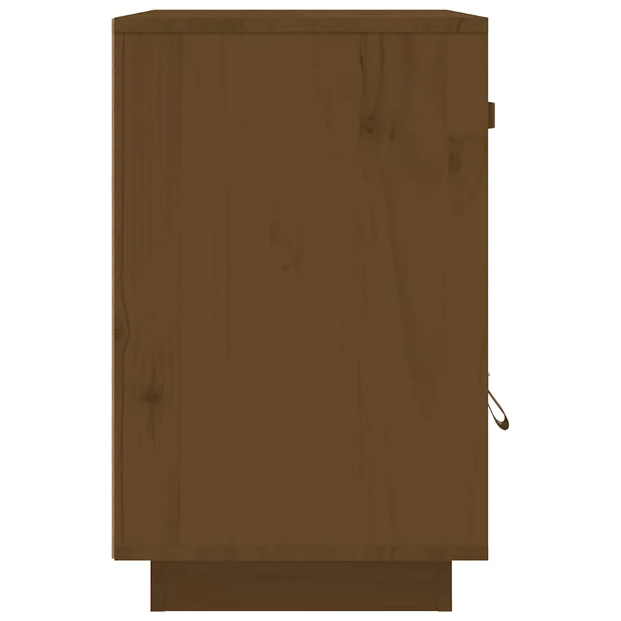 Tables de chevet 2pcs Marron miel 40x34x55cm Bois de pin massif - 8
