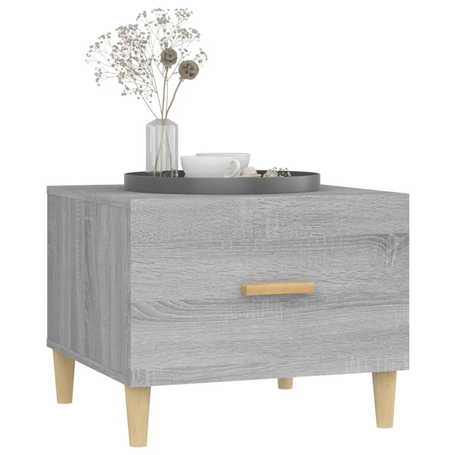 Table basse Sonoma gris 50x50x40 cm Bois d'ingénierie - 5