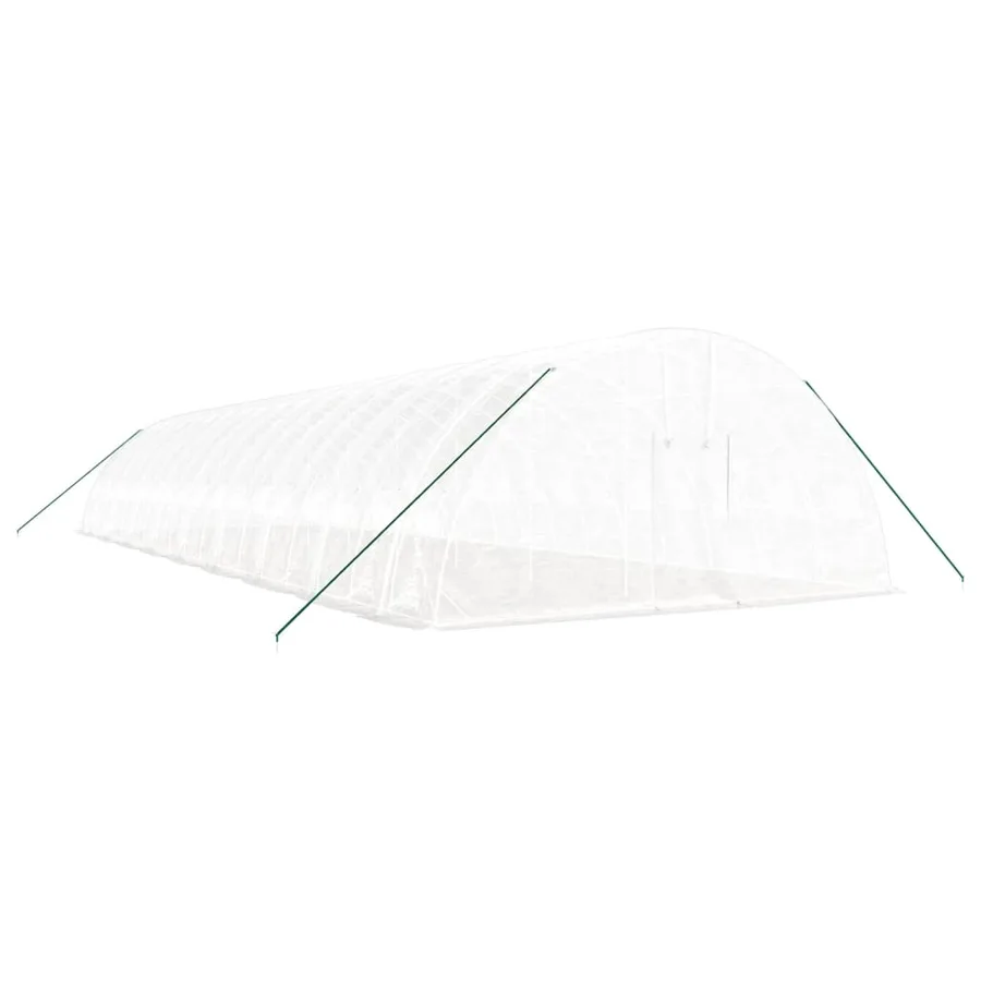Serre avec cadre en acier blanc 108 m² 18x6x2,85 m - 3