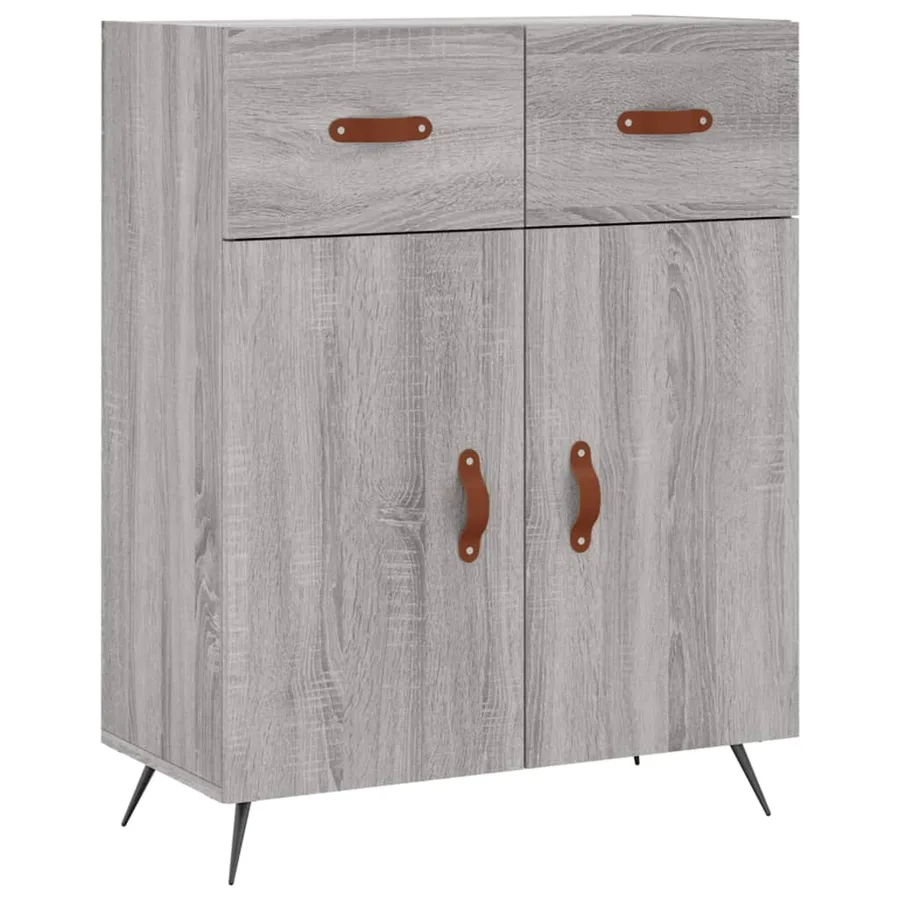 Buffet haut Sonoma gris 69,5x34x180 cm Bois d'ingénierie - 6