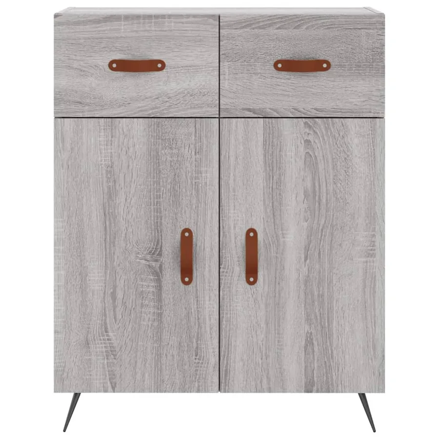 Buffet haut Sonoma gris 69,5x34x180 cm Bois d'ingénierie - 7