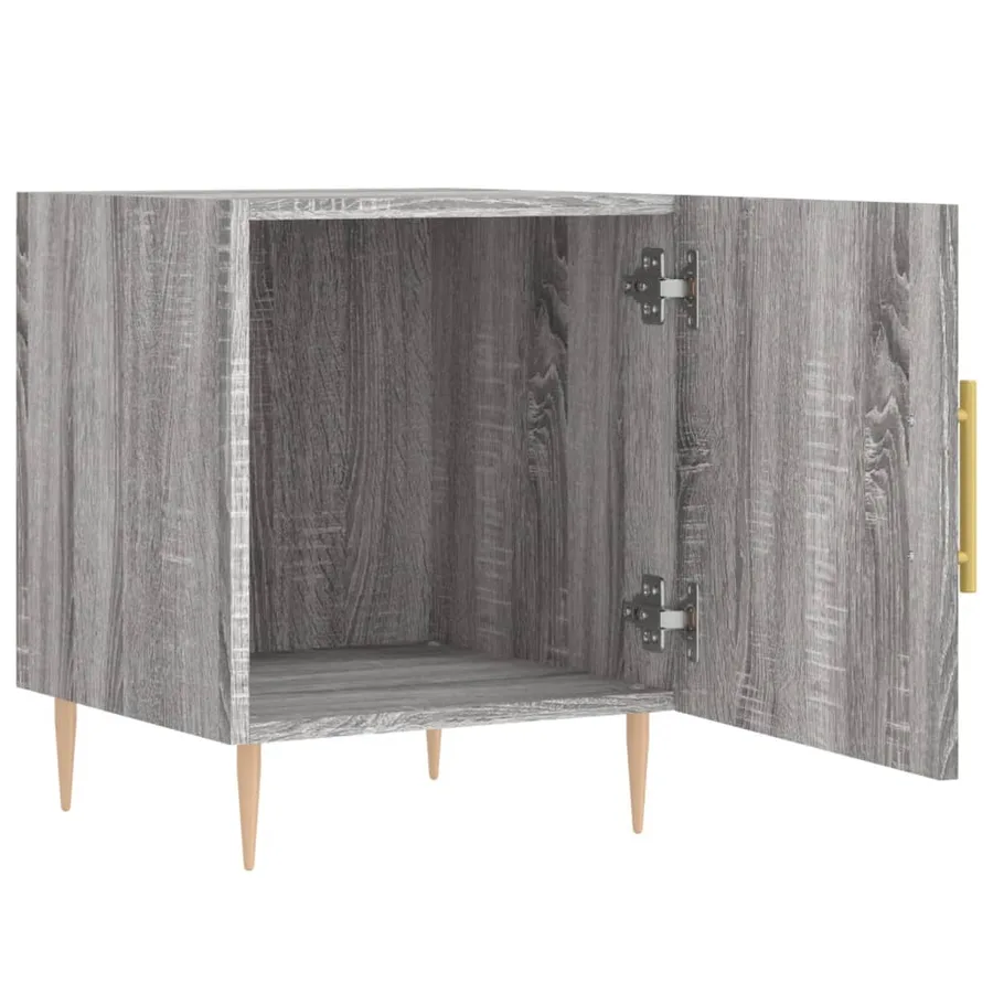 Table de chevet sonoma gris 40x40x50 cm bois d'ingénierie - 5