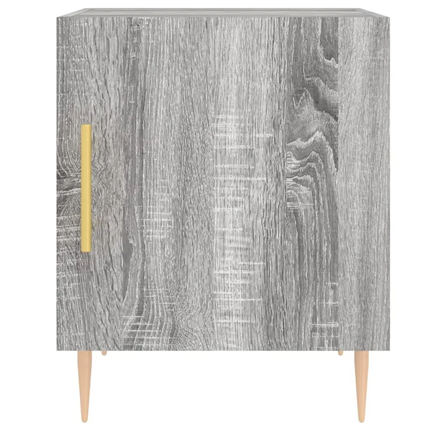 Table de chevet sonoma gris 40x40x50 cm bois d'ingénierie - 6