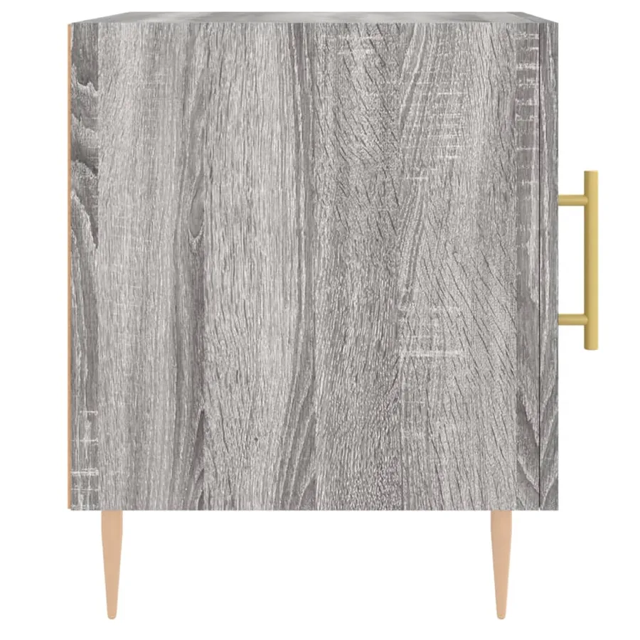 Table de chevet sonoma gris 40x40x50 cm bois d'ingénierie - 7