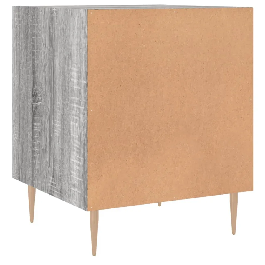 Table de chevet sonoma gris 40x40x50 cm bois d'ingénierie - 8