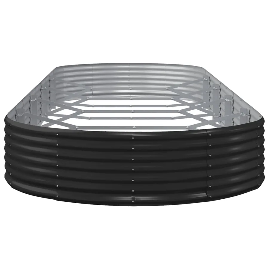 Lit surélevé de jardin Acier galvanisé Anthracite - 4