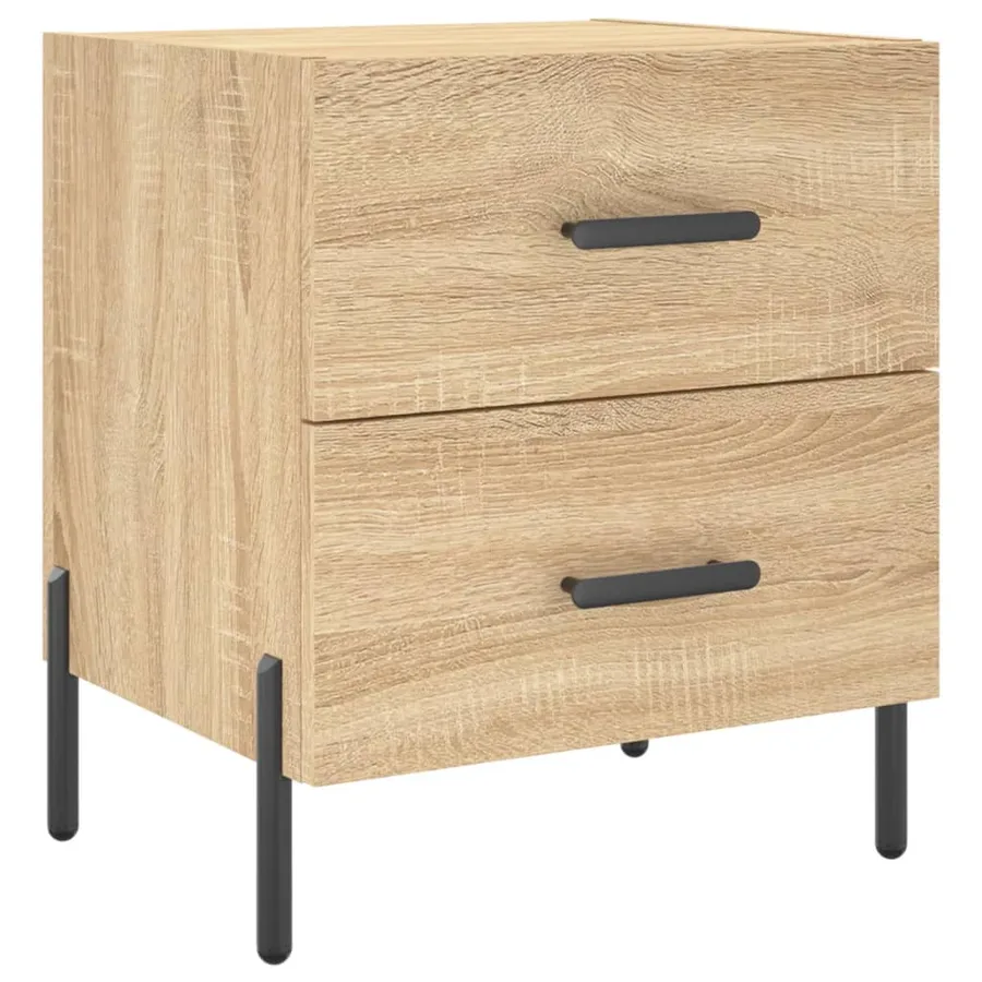 Table de chevet chêne sonoma 40x35x47,5 cm bois d’ingénierie - 2