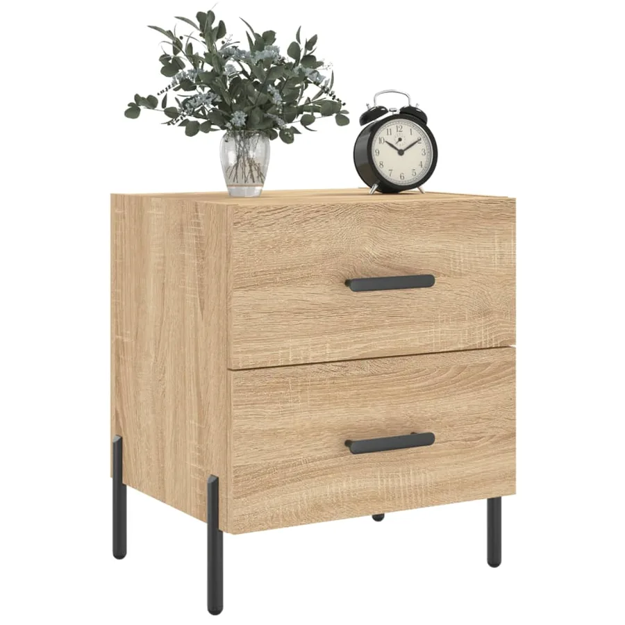 Table de chevet chêne sonoma 40x35x47,5 cm bois d’ingénierie - 3