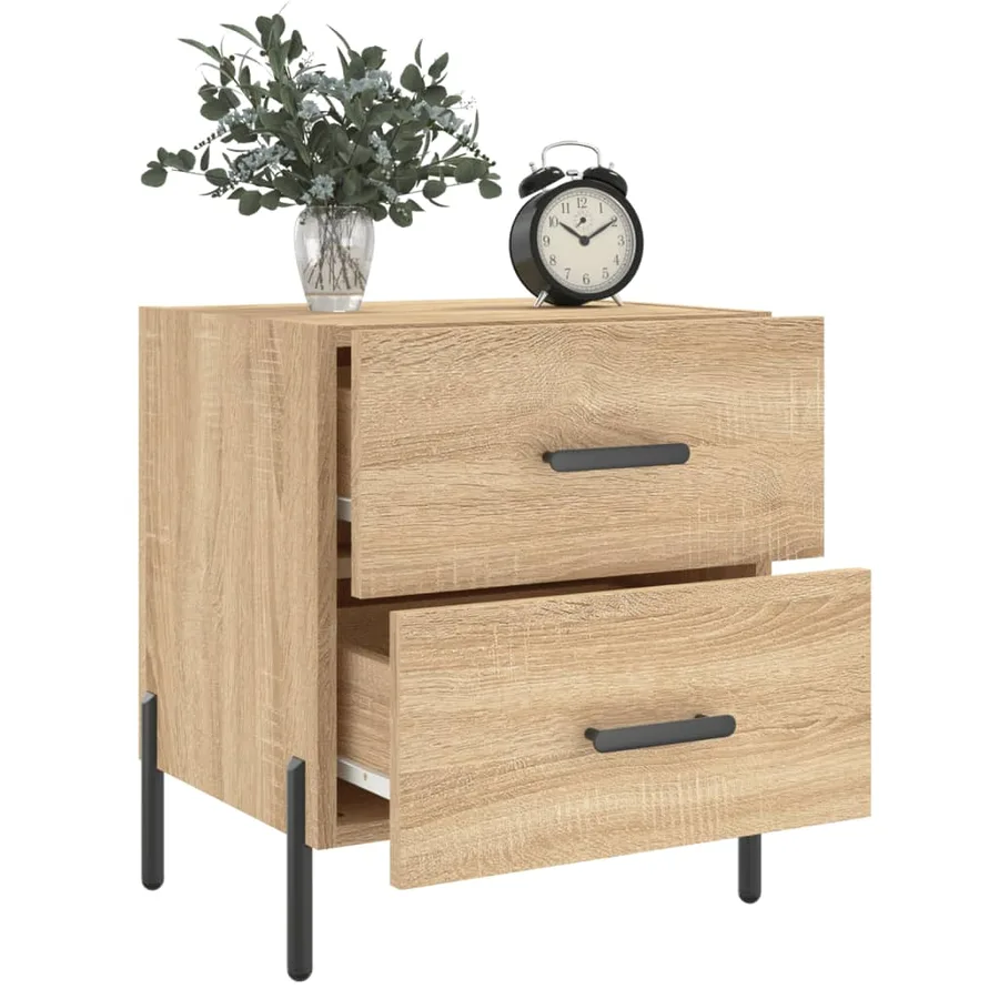 Table de chevet chêne sonoma 40x35x47,5 cm bois d’ingénierie - 4