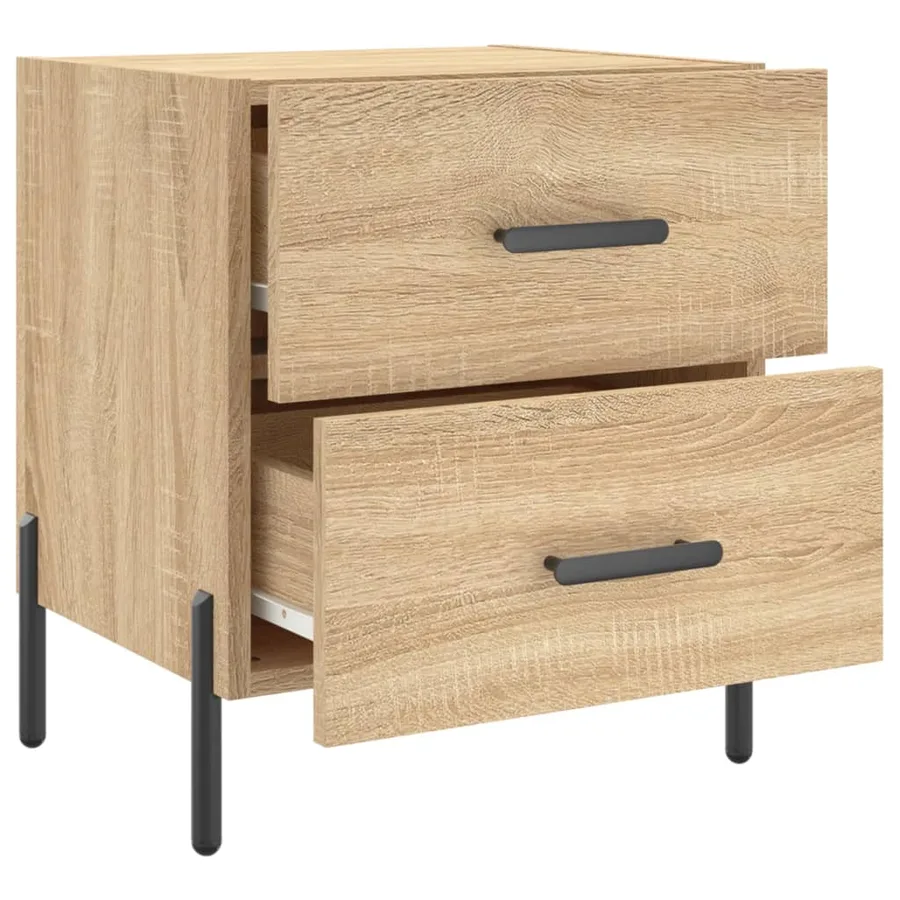 Table de chevet chêne sonoma 40x35x47,5 cm bois d’ingénierie - 5
