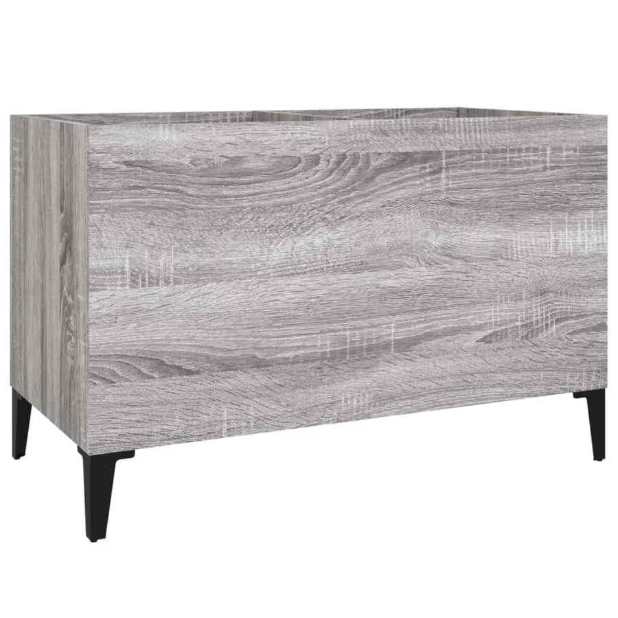 Armoire à disques sonoma gris 74,5x38x48 cm bois d'ingénierie - 2