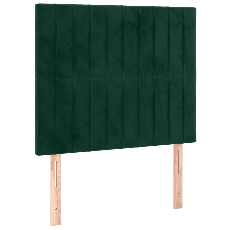 Tête de lit à LED Vert foncé 100x5x118/128 cm Velours - 3