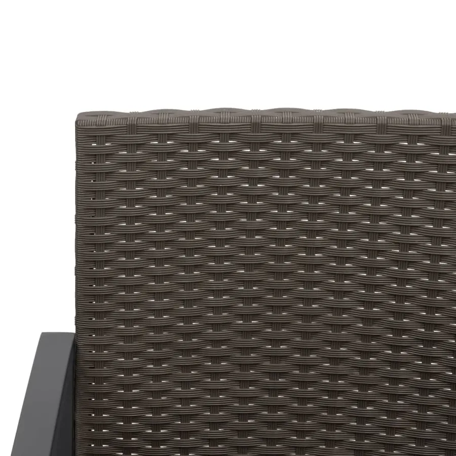 Chaises à manger de jardin lot de 2 noir rotin PP - 6