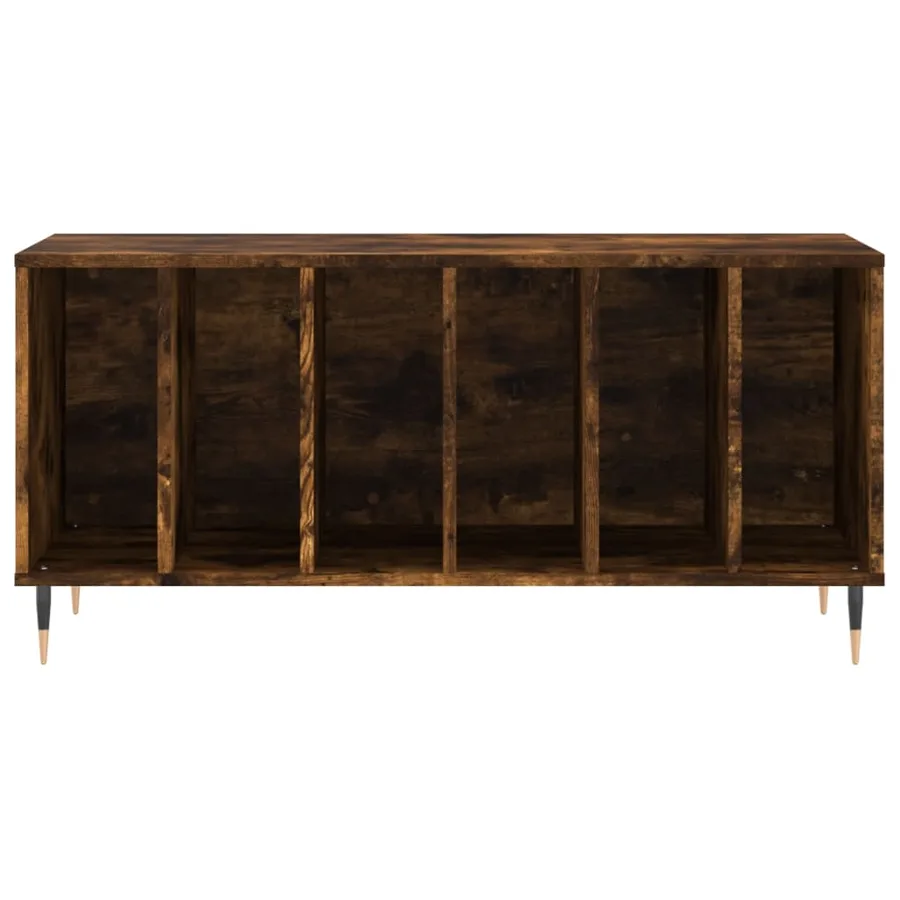 Armoire à disques chêne fumé 100x38x48 cm bois d'ingénierie - 4