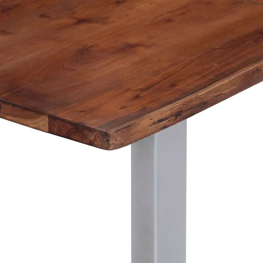 Table basse avec bord naturel 115x60x40 cm Bois d'acacia massif - 3