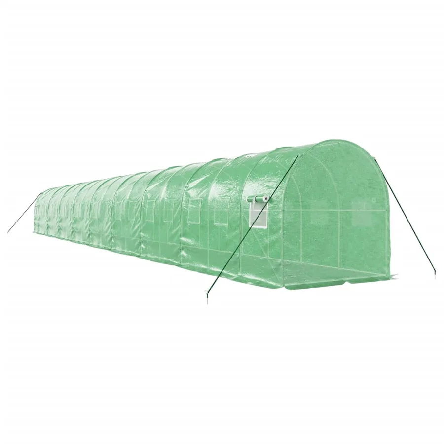 Serre avec cadre en acier vert 36 m² 18x2x2 m - 6