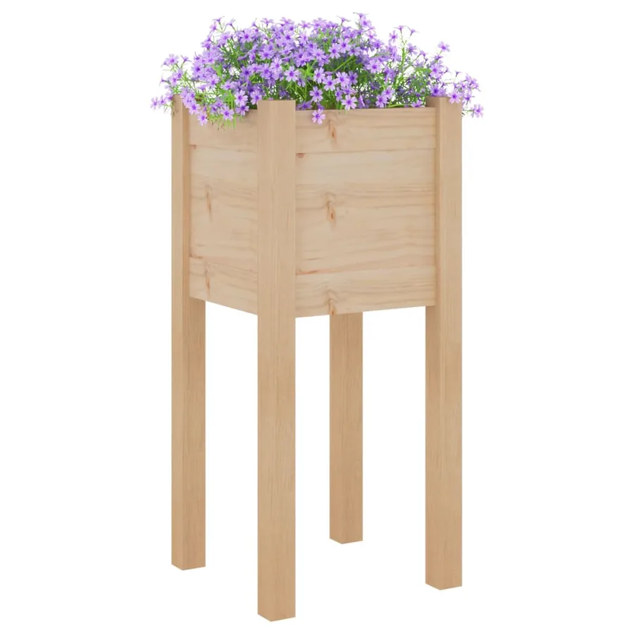 Jardinière d'extérieur 31x31x70 cm bois de pin massif - 3