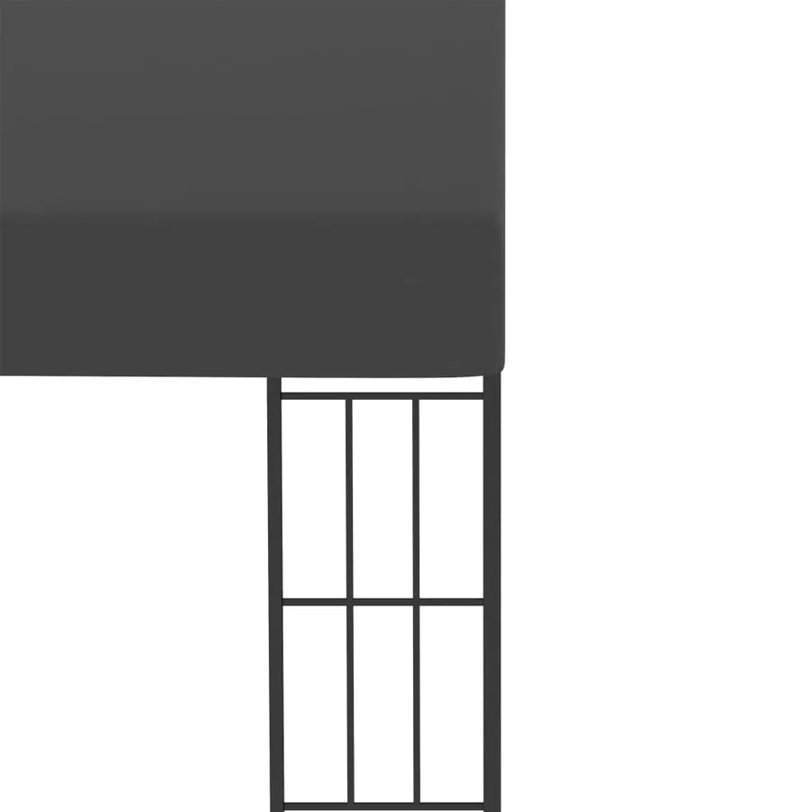 Belvédère mural 3x4 m Anthracite Tissu - 4