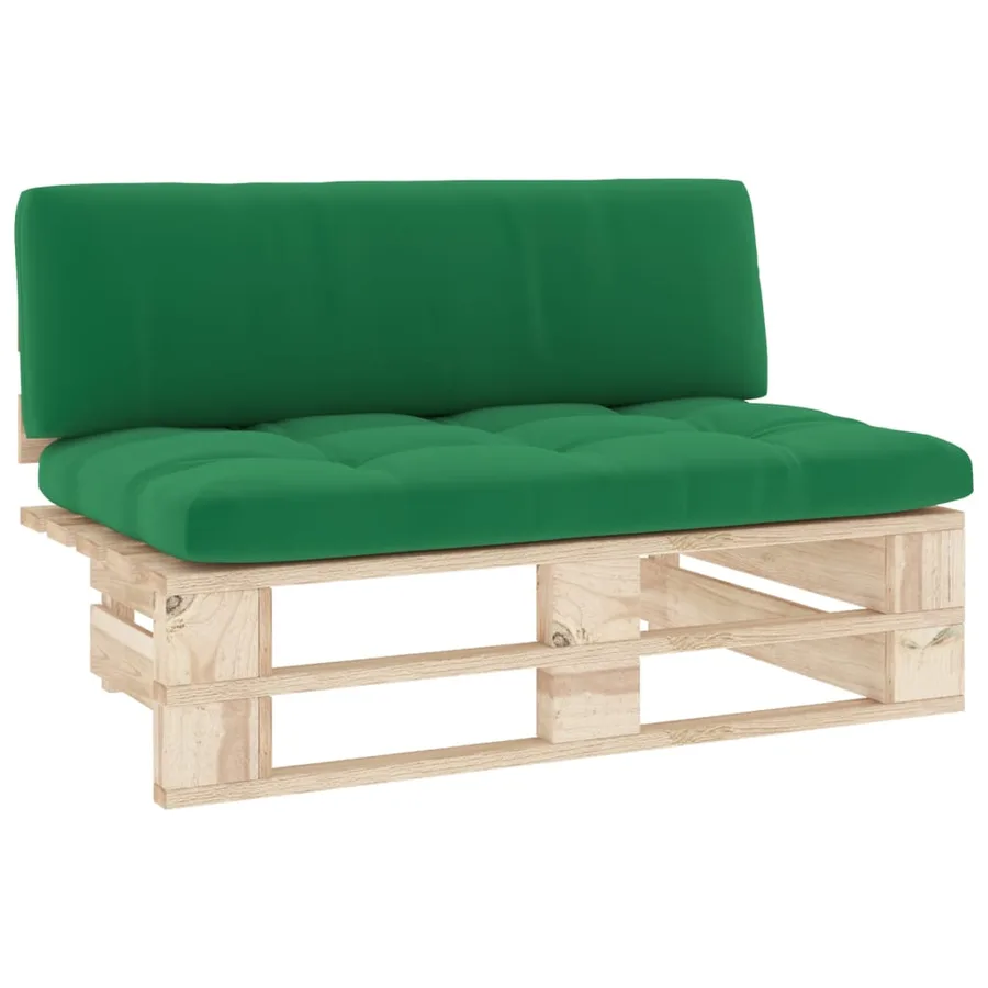 Canapé central palette de jardin bois de pin imprégné - 2