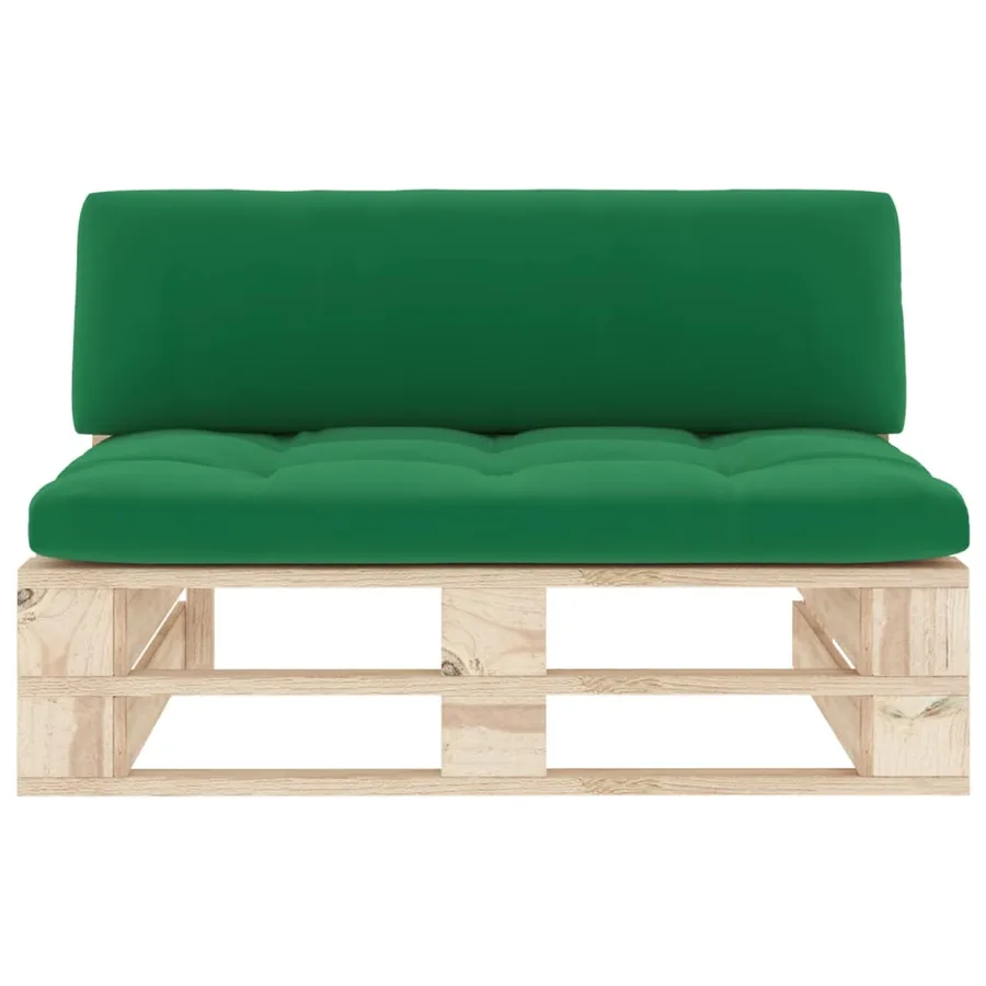 Canapé central palette de jardin bois de pin imprégné - 3