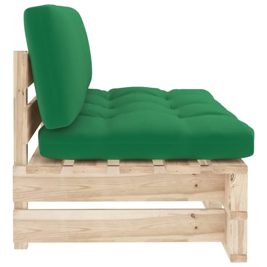 Canapé central palette de jardin bois de pin imprégné - 4