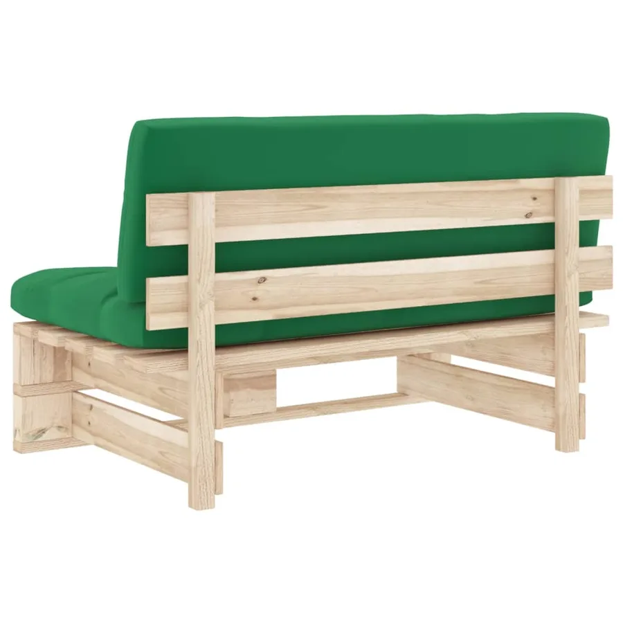 Canapé central palette de jardin bois de pin imprégné - 5