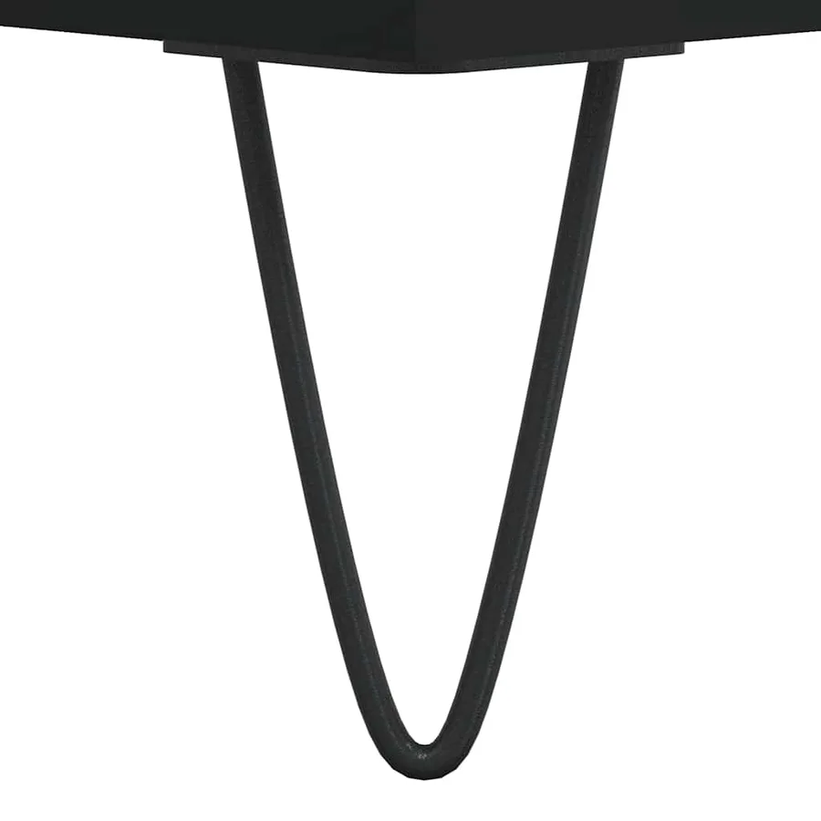 Buffet noir 34,5x32,5x90 cm bois d'ingénierie - 7