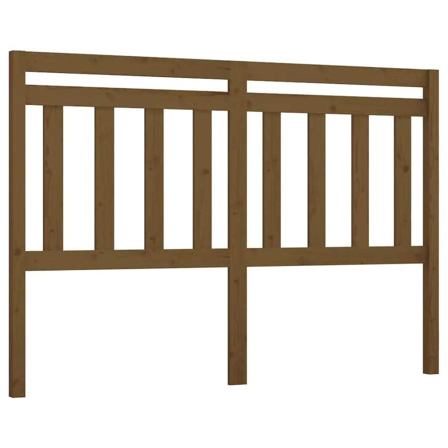Tête de lit Marron miel 166x4x100 cm Bois massif de pin - 2
