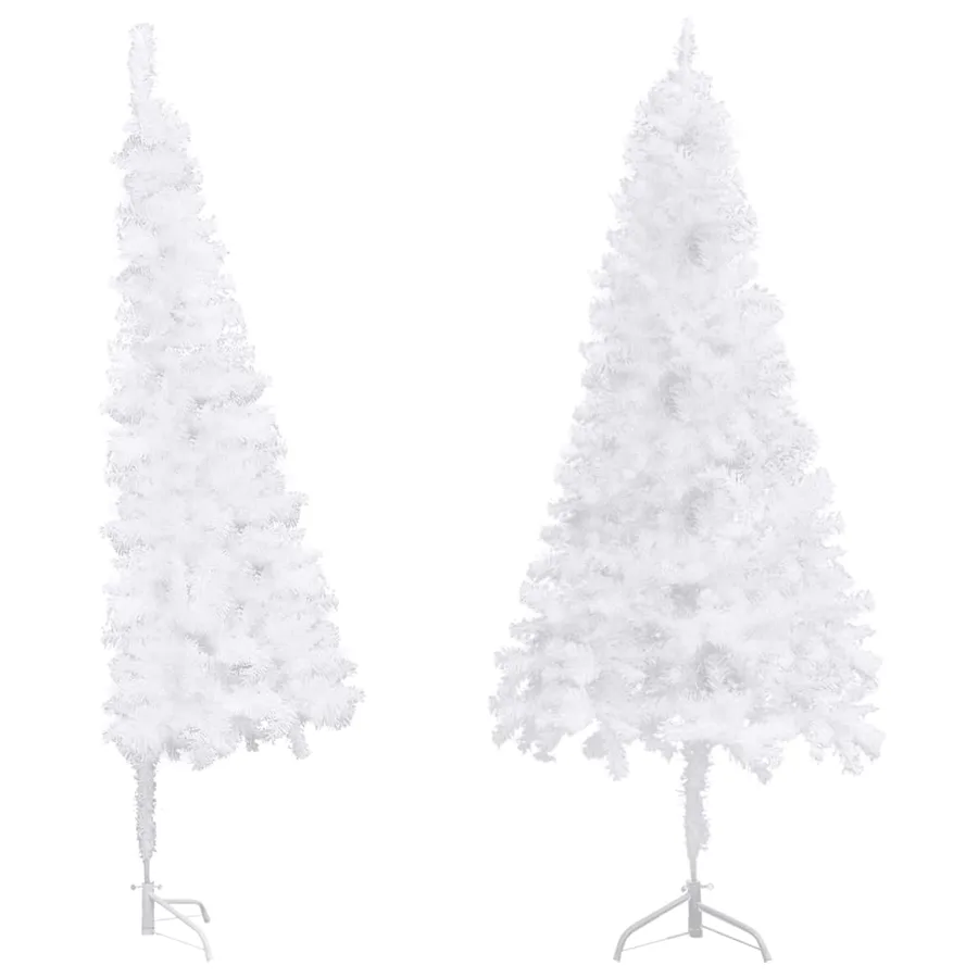 Sapin de Noël artificiel d'angle Blanc 240 cm PVC - 2