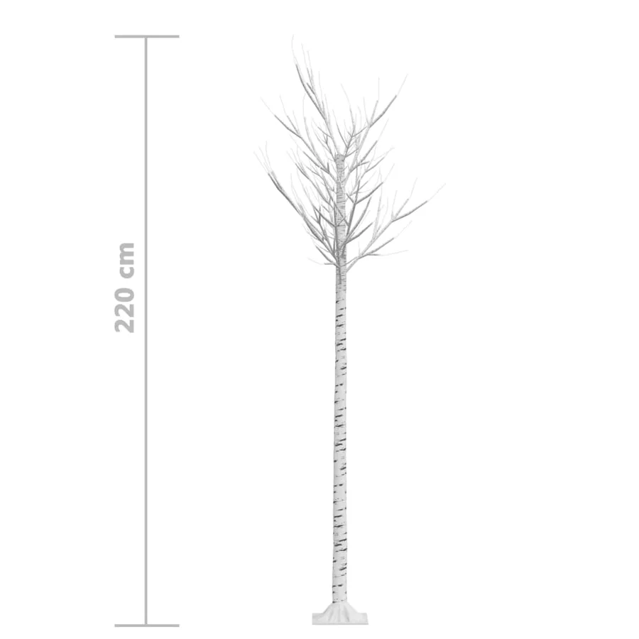 Sapin de Noël 200 LED blanc chaud Saule 2,2 m Int/Ext - 8