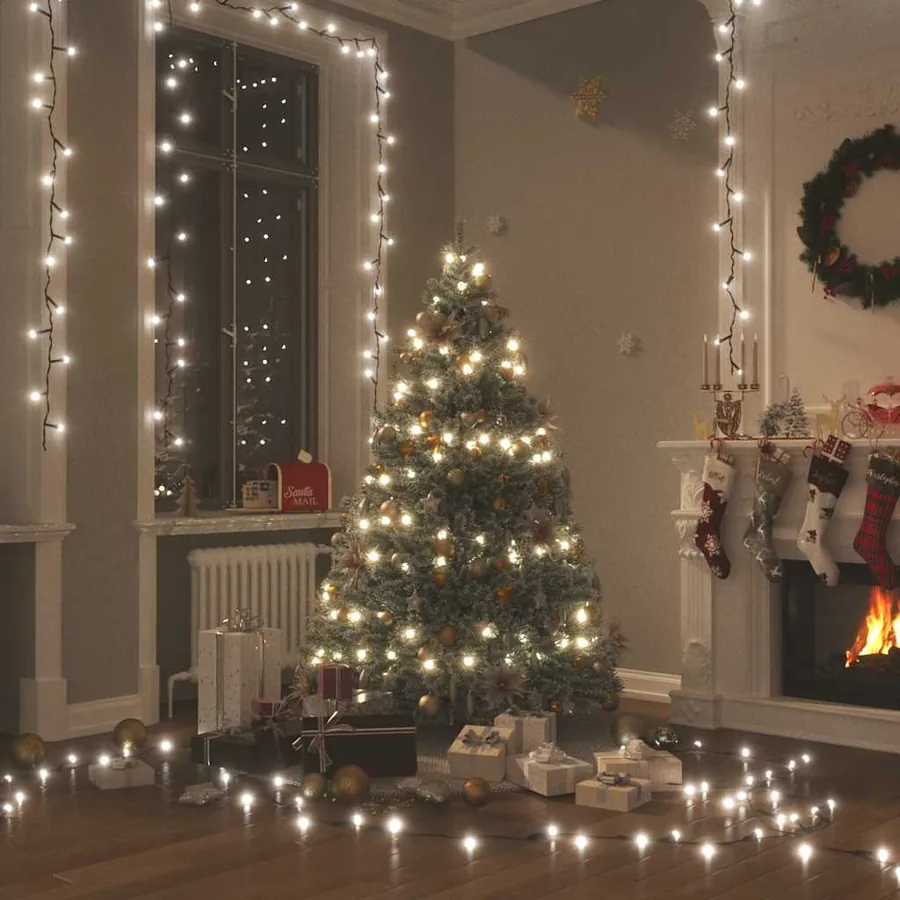 Guirlande LED avec 150 LED Blanc froid 15 m PVC