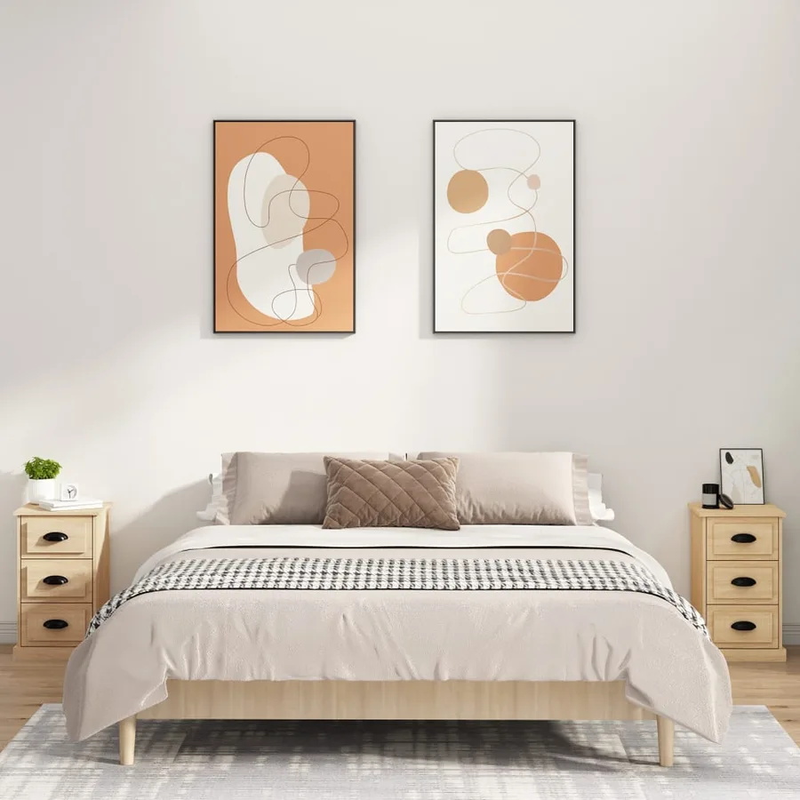 Table de chevet chêne sonoma 39x39x67 cm bois d'ingénierie - 3