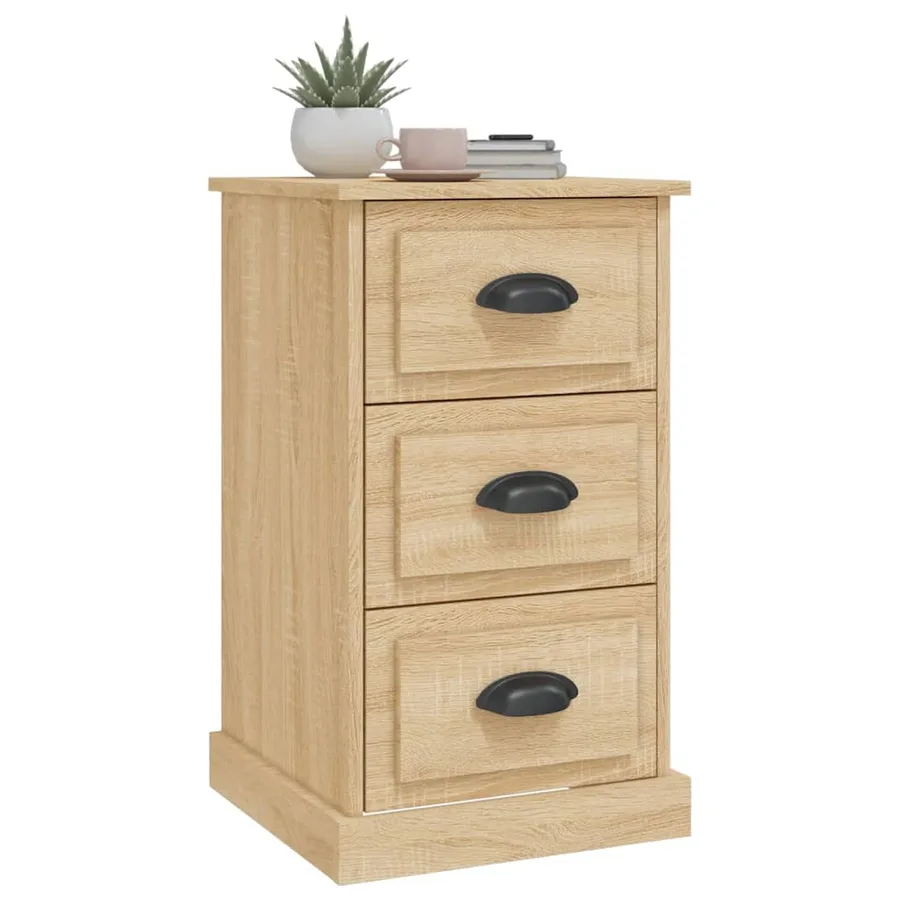 Table de chevet chêne sonoma 39x39x67 cm bois d'ingénierie - 4