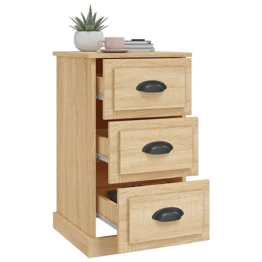 Table de chevet chêne sonoma 39x39x67 cm bois d'ingénierie - 5