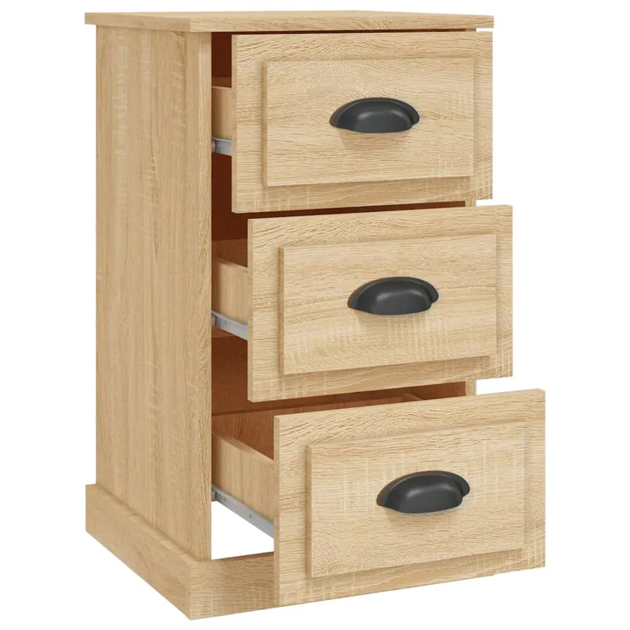 Table de chevet chêne sonoma 39x39x67 cm bois d'ingénierie - 6