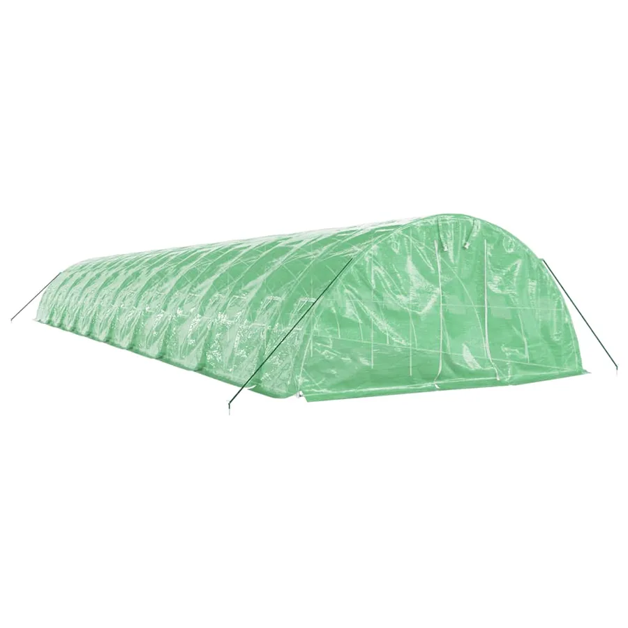 Serre avec cadre en acier vert 100 m² 20x5x2,3 m - 3