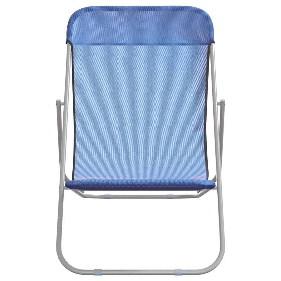 Chaises plage pliantes lot de 2 textilène acier enduit poudre - 4