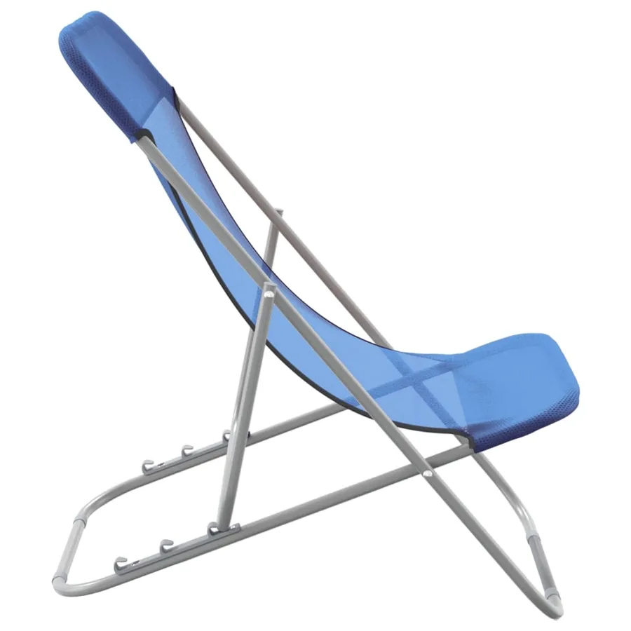 Chaises plage pliantes lot de 2 textilène acier enduit poudre - 5