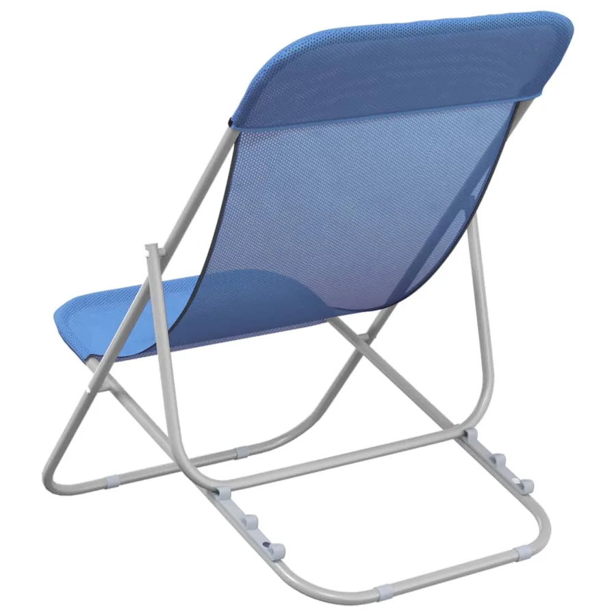 Chaises plage pliantes lot de 2 textilène acier enduit poudre - 6