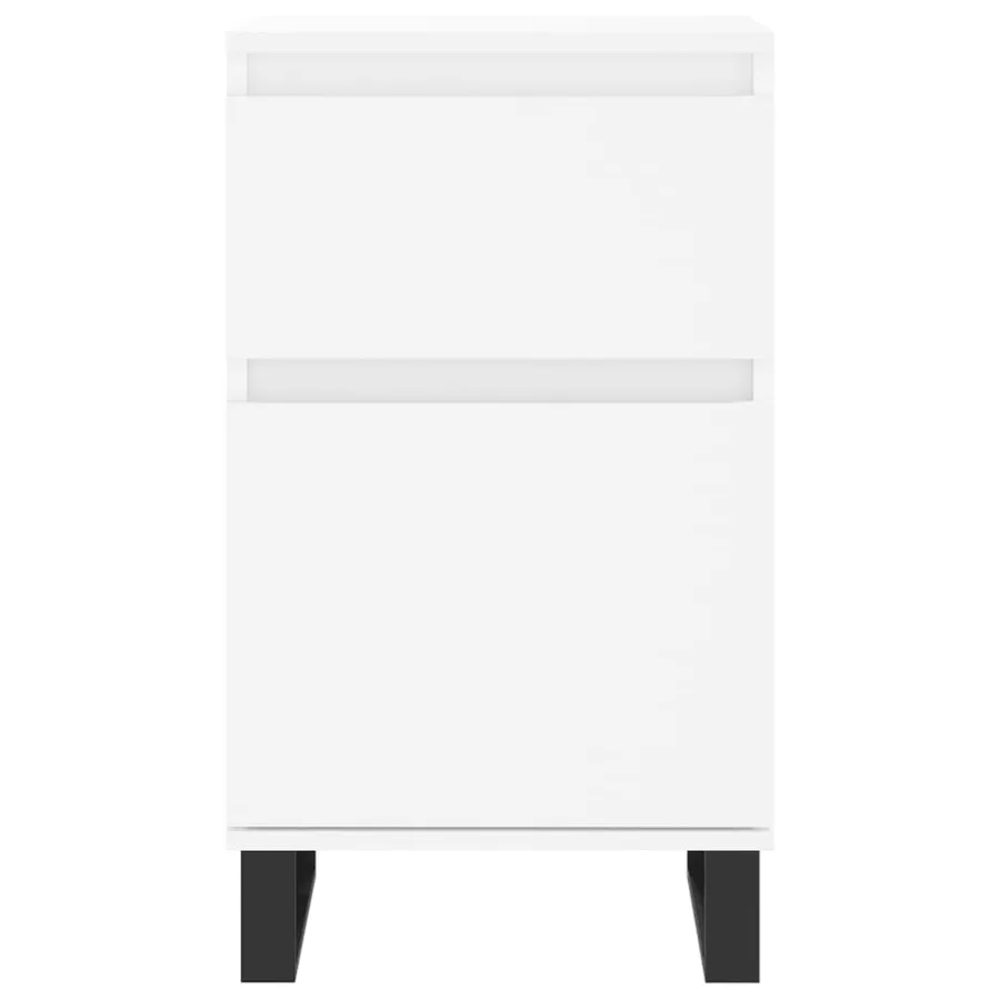 Buffets 2 pcs blanc 40x35x70 cm bois d’ingénierie - 6