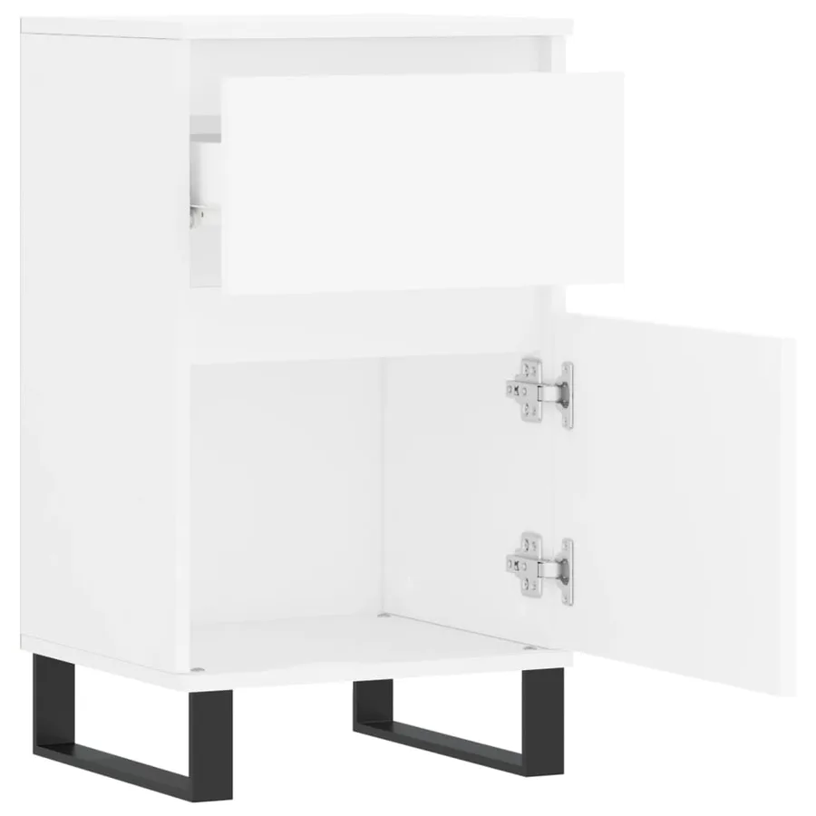 Buffets 2 pcs blanc 40x35x70 cm bois d’ingénierie - 7