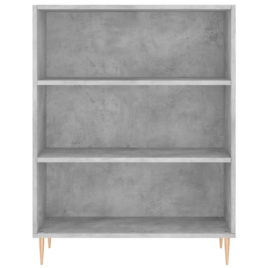 Bibliothèque gris béton 69,5x32,5x90 cm bois d'ingénierie - 4