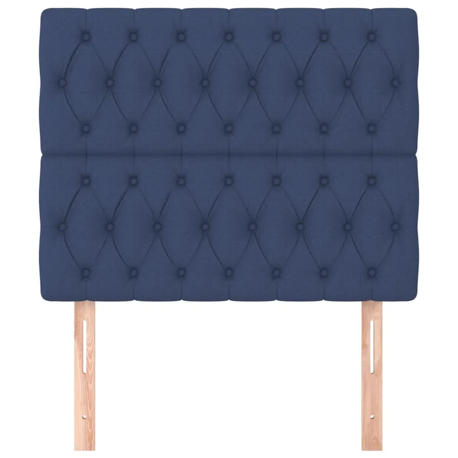 Tête de lit Bleu 100x7x118/128 cm Tissu - 3