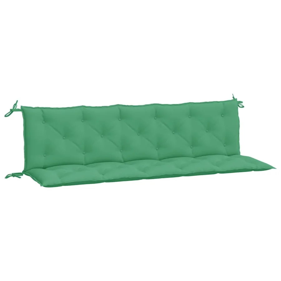 Coussins de banc jardin lot de 2 vert 180x50x7 cm tissu Oxford - 2