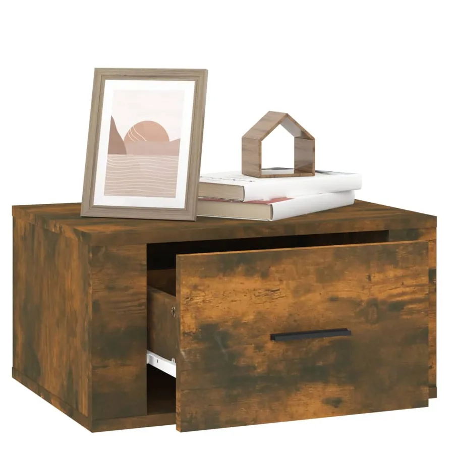 Tables de chevet murales 2 pcs Chêne fumé 50x36x25 cm - 5