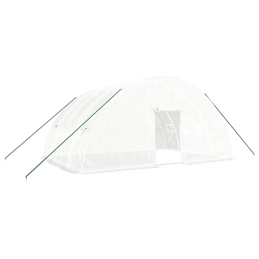 Serre avec cadre en acier Blanc 24 m² 6x4x2,85 m - 2
